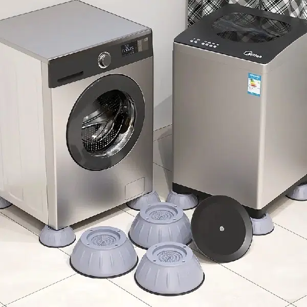 Rubber Anti Vibration Washing Machine Pads, Grey, Pack of 4