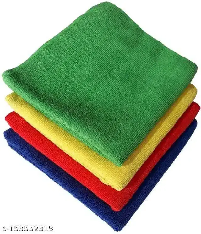 Microfiber Bath Towel, Multicolor, 40x40 cm, Pack of 4