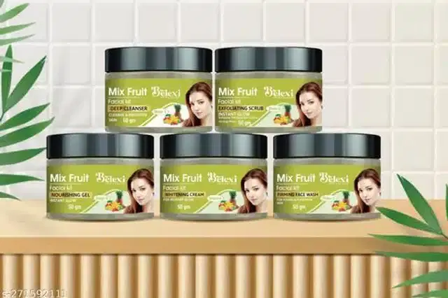 Belexi Mix Fruit Facial Kit, 50 g, Set of 5
