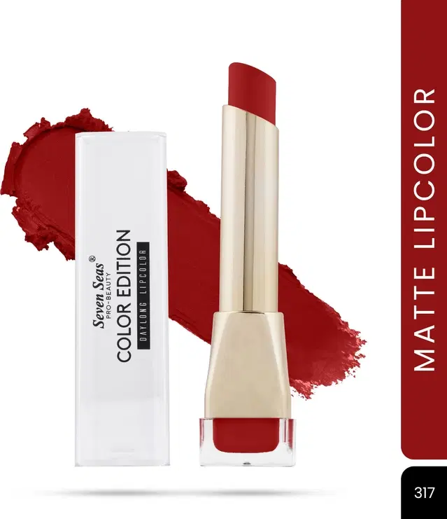 Seven Seas Lipstick for Women, Red (3.5g)