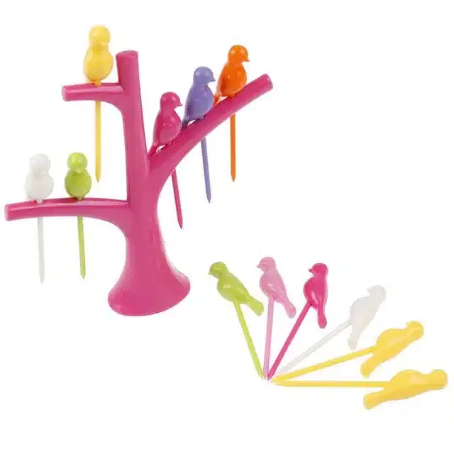 Fruit Fork, Set of 1, Multicolor