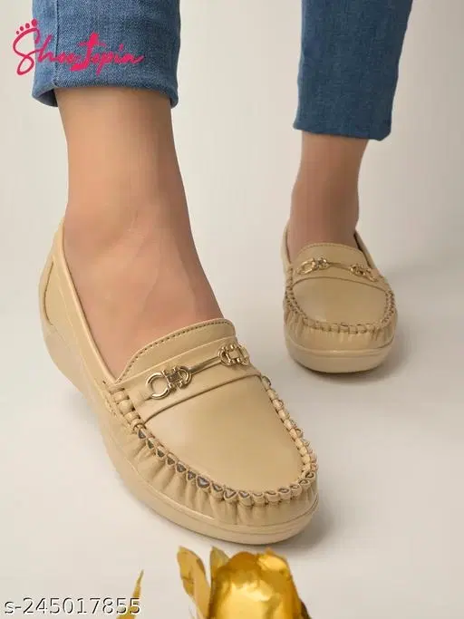 Shoetopia Casual Shoes for Women (Beige, IND-7)