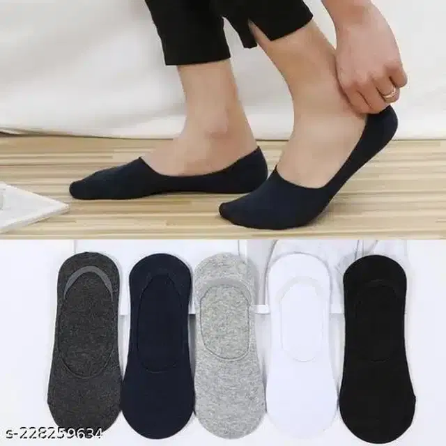 Cotton Socks for Men, Set of 5 (Multicolor)