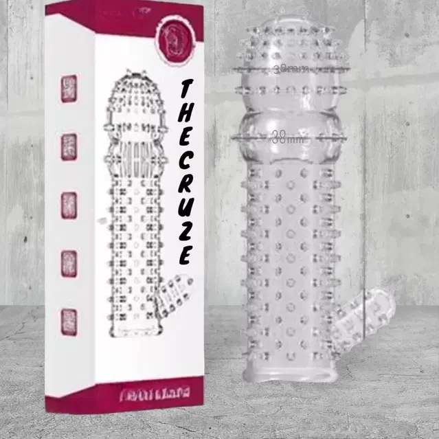 Crystal Dotted Reusable Condom for Men, Transparent, Pack of 1