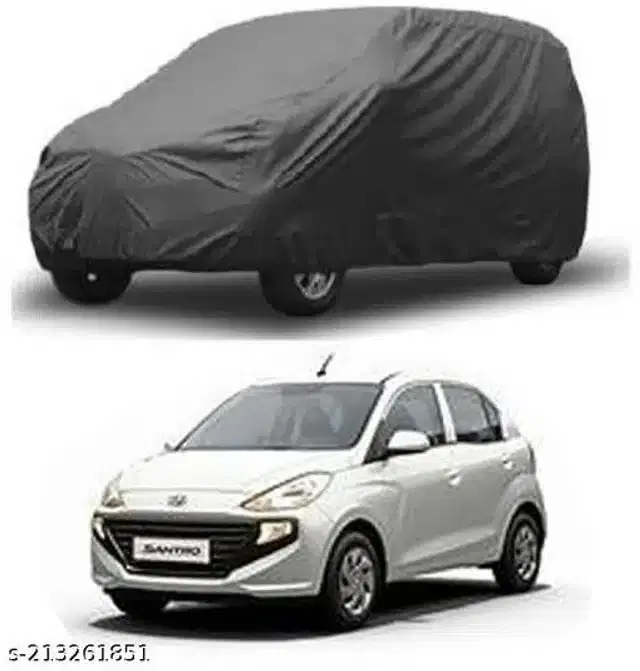 Taffeta Waterproof Car Cover for Hyundai Santro, Multicolor
