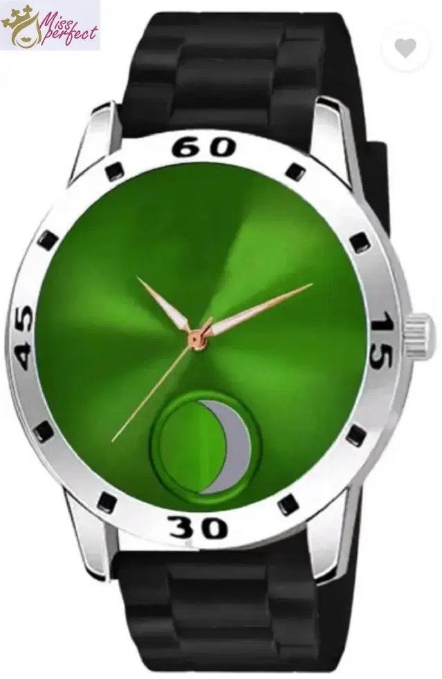 Analog Display Watch for Men (Green, Free Size)