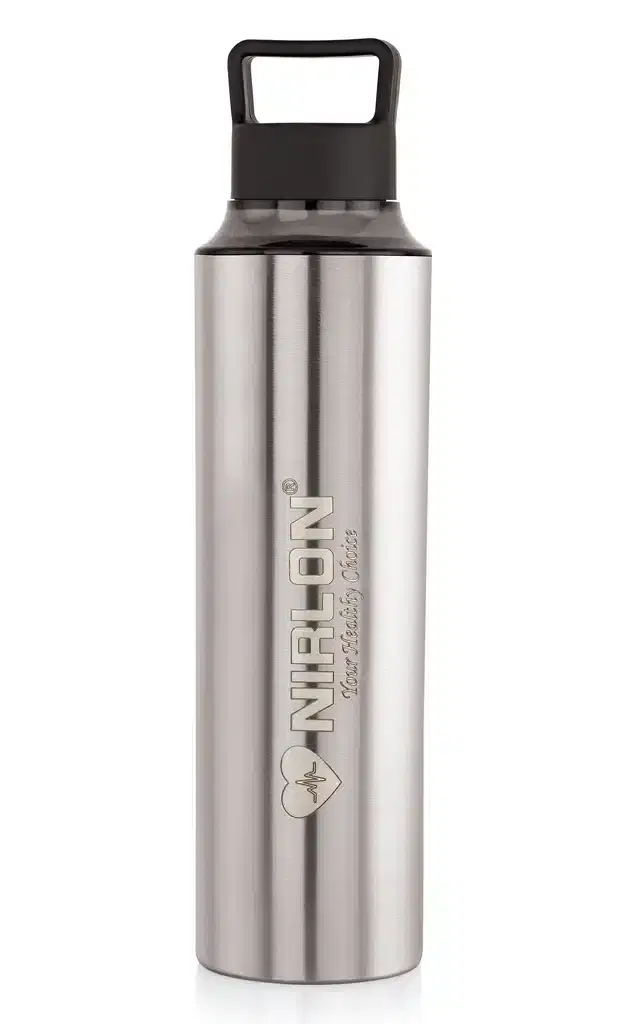 Stainless Steel Insulated Single Wall Water Bottle, Silver, 900 ml