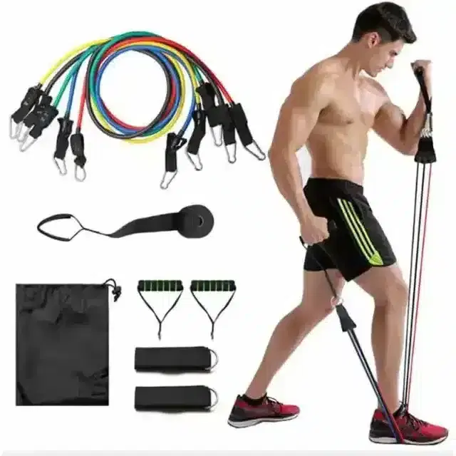 K Kudos 11 Pcs Gym Power Resistance Band Set For Workout Resistance Band For Exercise Resistance Band For Pull Ups
