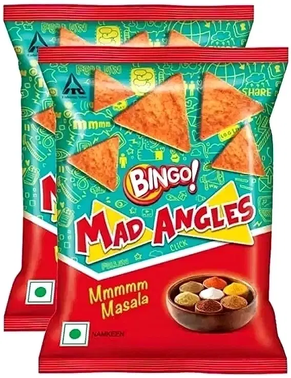 Bingo Mad Angles Mmmmm Masala Namkeen 2X58 g (Set Of 2)