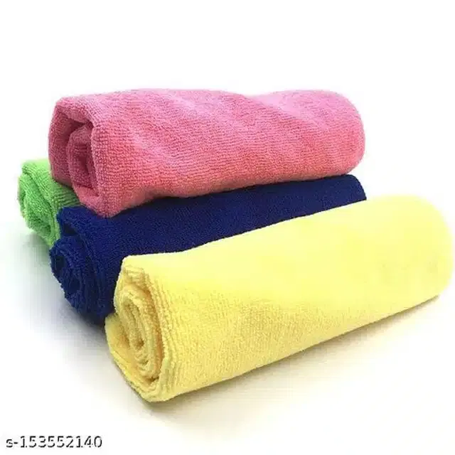 Microfiber Bath Towel, Multicolor, 40x40 cm, Pack of 4