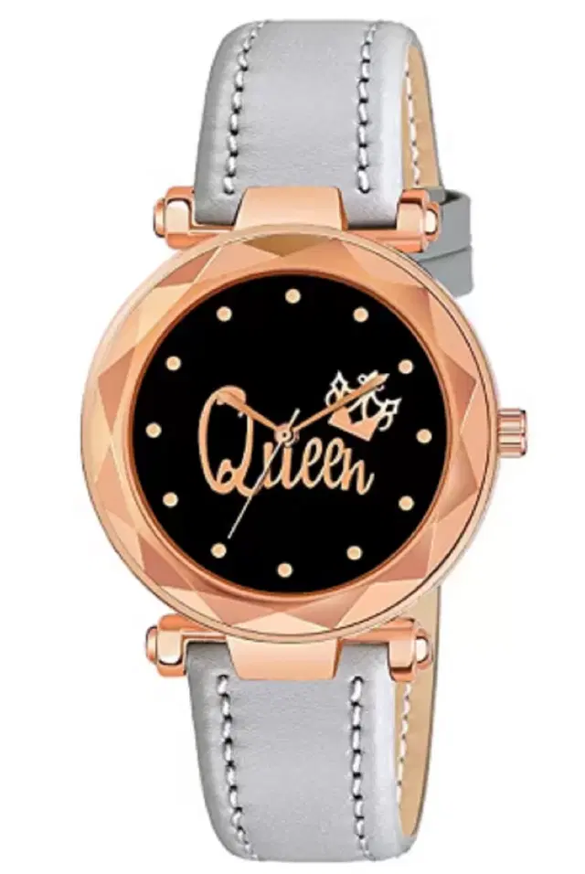 Leather Strap Analog Watch for Women & Girls (Multicolor)