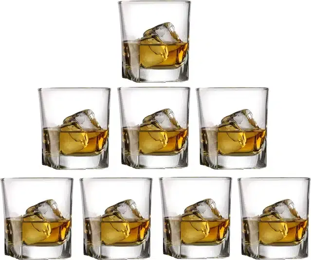 Liquor cum Cocktail Glasses, Transparent, 180 ml, Pack of 8