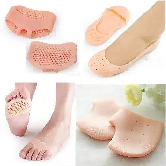 Silicone Gel Heel Socks with Pad, Assorted, Set of 2