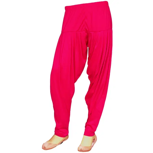 Viscose Rayon Solid Patiala for Women (Red, 2XL)