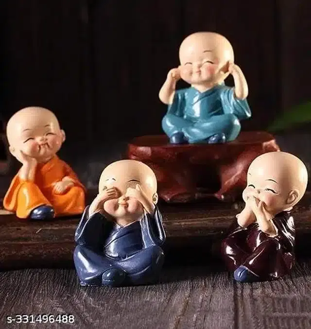 Marble Decorative Showpieces, Multicolor, Pack of 4