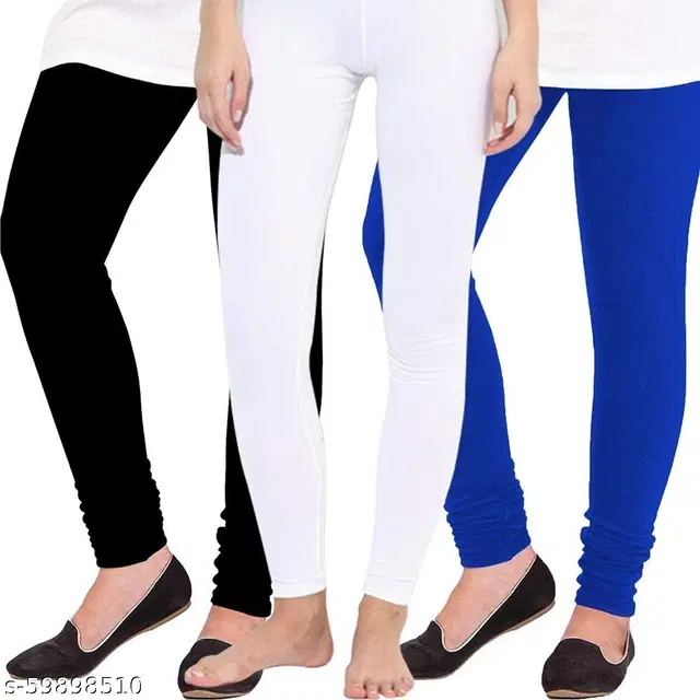 Cotton Legging For Women, Multicolour, (Pack Of 3)