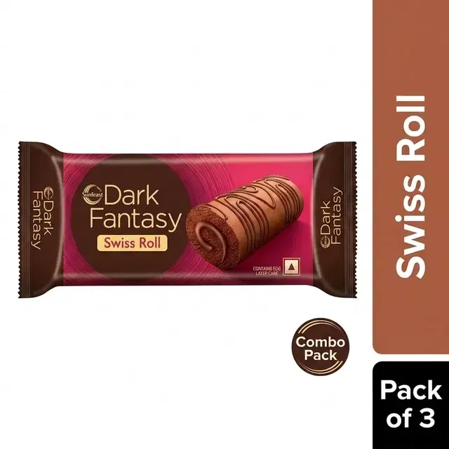 Sunfeast Dark Fantasy Swiss Roll 3X21.6 g (Pack of 3)