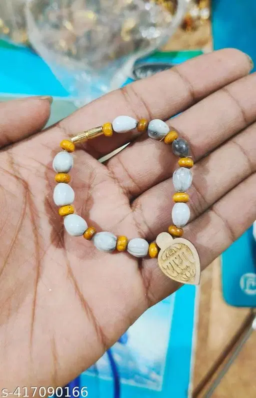 Tulsi Vaijanti Mala with Locket for Men (Red, Pack of 1)
