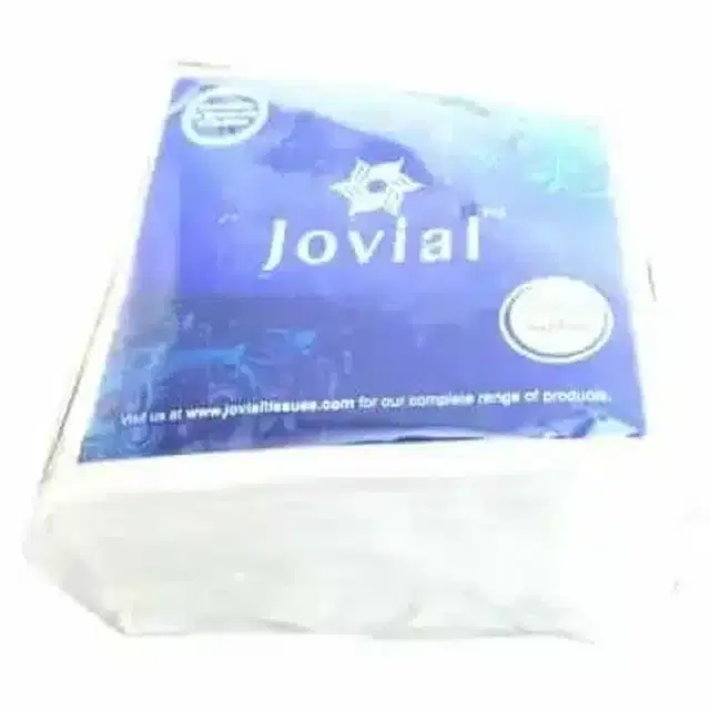 Jovial Plain Napkin, 1 Ply, 100 Pulls, 27X30 cm