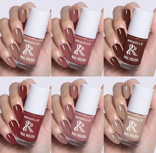 Ronzille Quick Dry Long Lasting Nail Polish Combo (Set Of 6) Pack Of 6