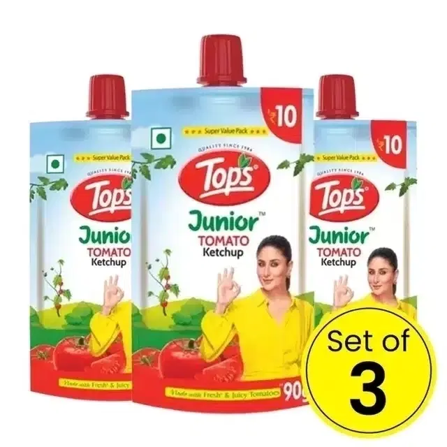Tops Junior Tomato Ketchup 3X75 g (Set of 3)