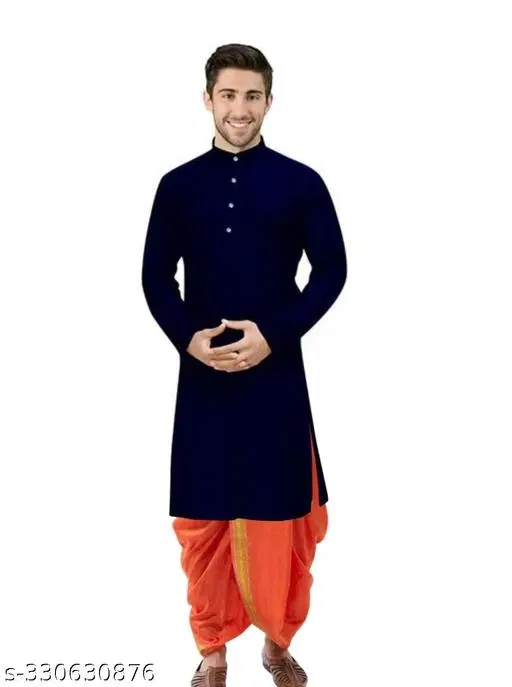 Kurta Set for Men (Black, M)