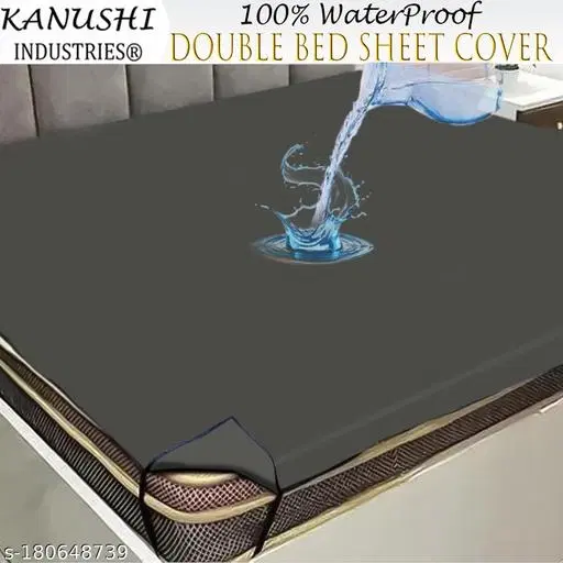 KANUSHI Industries® Bed Mattresses Protectors (DOUBLE-BED-SHEET-W.F-OCEAN-GREEN-01)