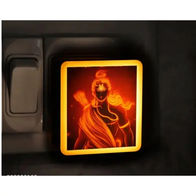 Jai Shri Ram Fancy 3D LED Socket Light for Diwali, Gold, 0.5 W
