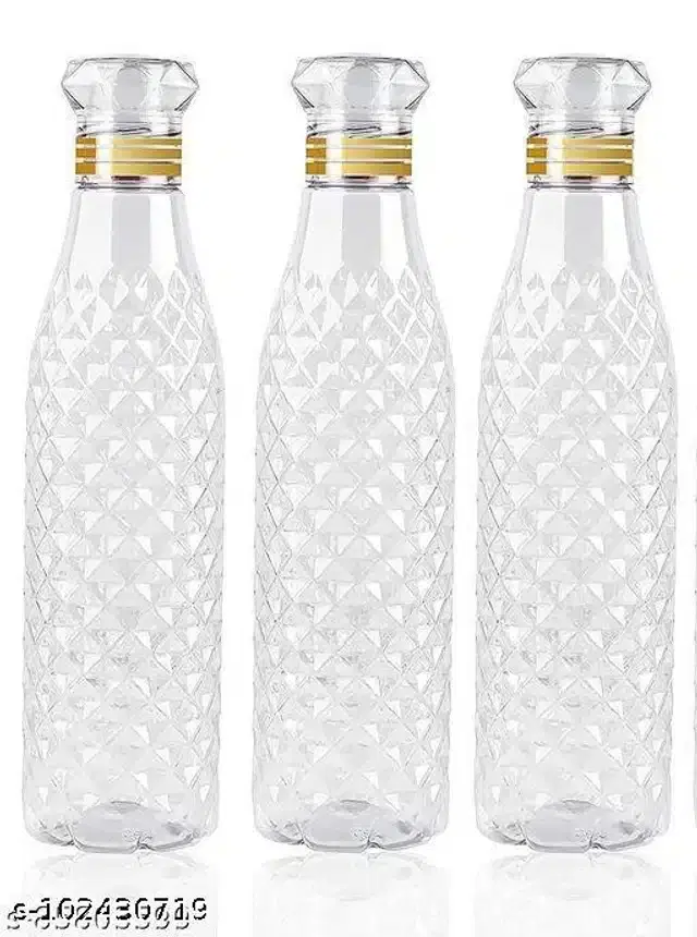 Plastic Water Bottles, Assorted, 1000 ml, Pack of 3