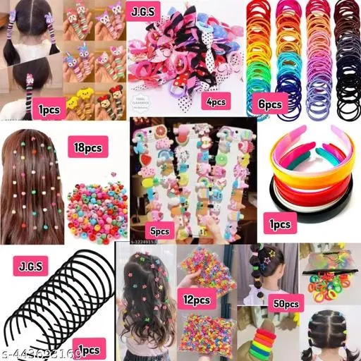 Set of 98 pcs Hair Accessories Combo for Women (Black)