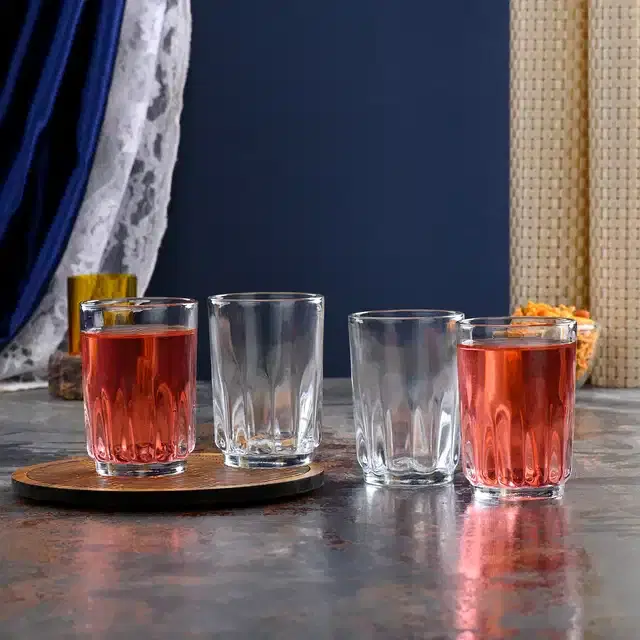Liquor cum Cocktail Glasses, Transparent, 200 ml, Pack of 4