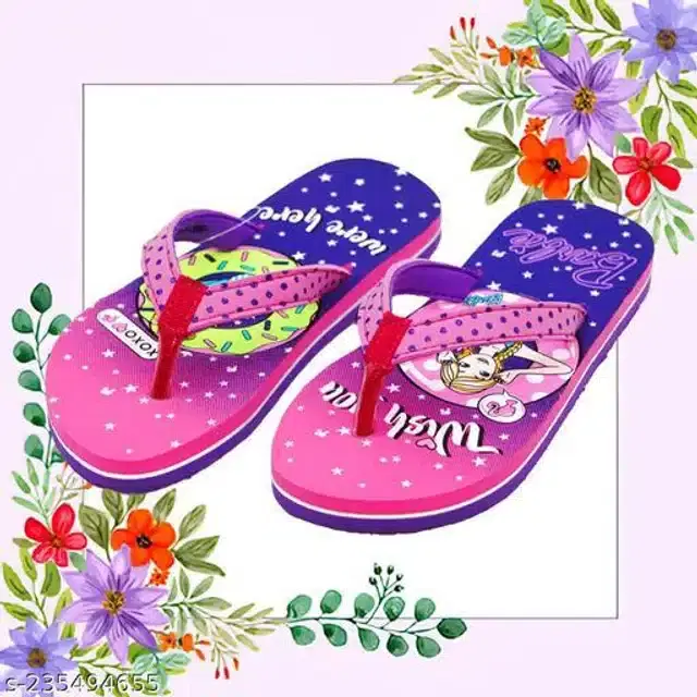 Flip Flops for Kids (Pink, 8.5-9 Years)