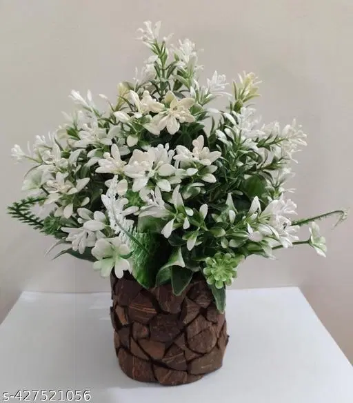 Plastic Artificial Flower With Pot,Multicolour