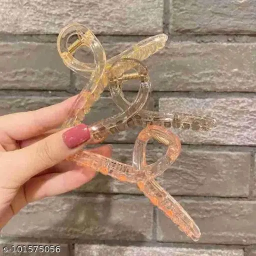 Plastic Hair Clutcher for Women & Girls, Pack of 3 (Multicolor)