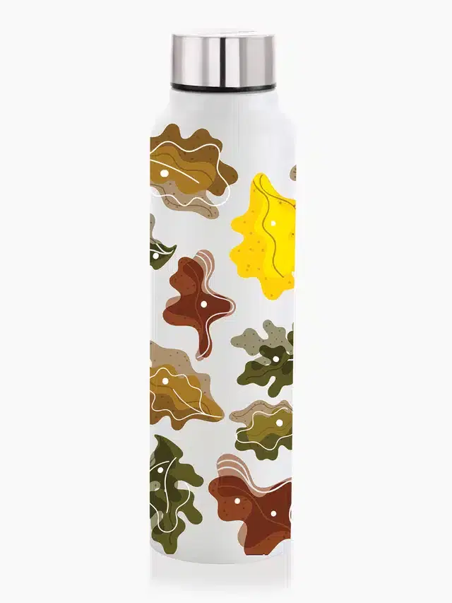 Stainless Steel Insulated Single Wall Water Bottle, White, 1000 ml
