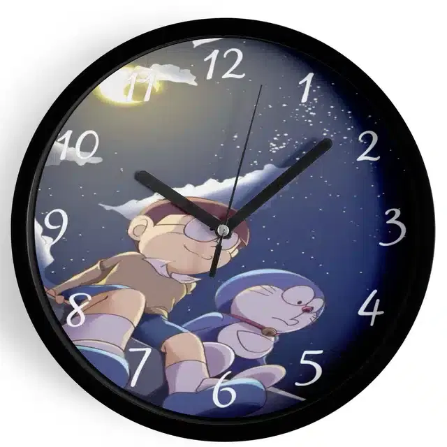 Doraemon Analog Wall Clock, Multicolor, 7 Inches