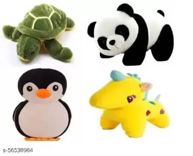 Stuffed Toys for Kids, Multicolor, Set of 4