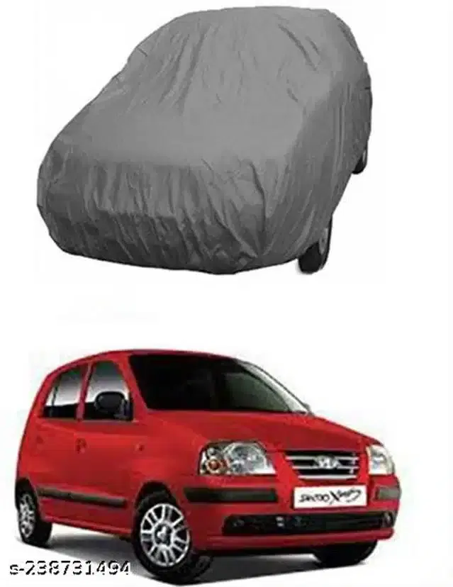 Taffeta Waterproof Car Cover for Hyundai Santro Xing, Multicolor