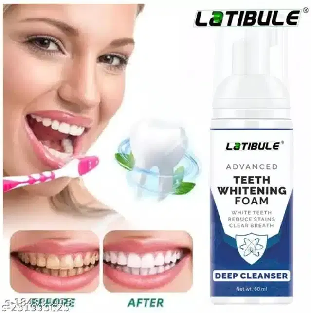 Latibule Teeth Whitening Foam Toothpaste, 60 ml