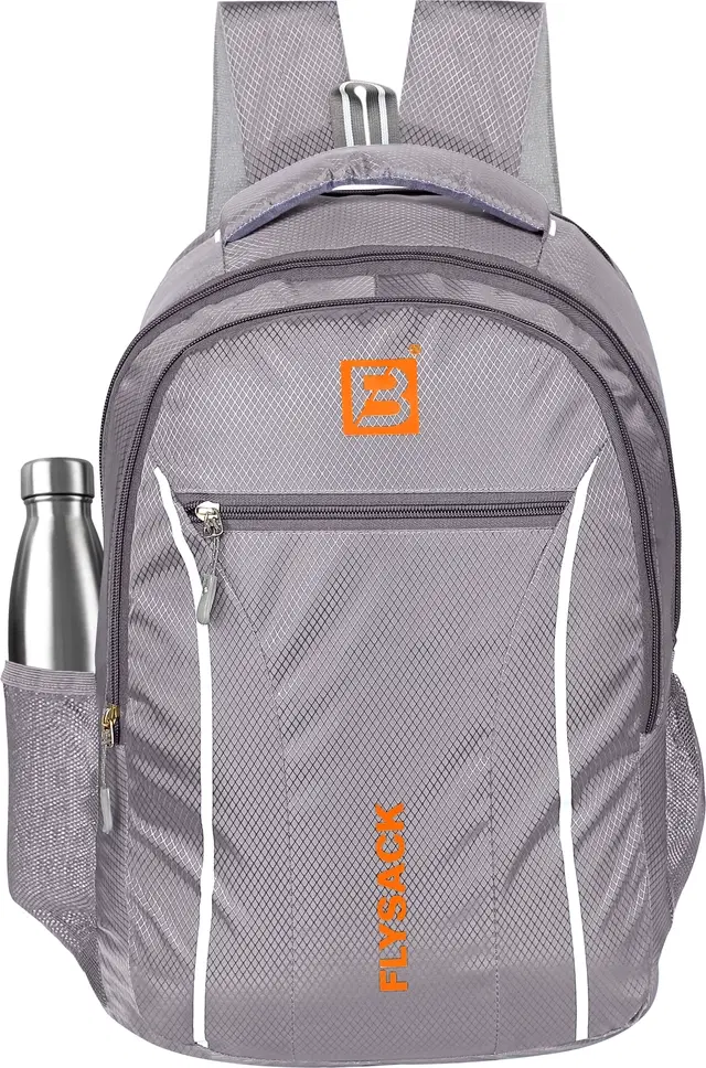 PU Backpack for Men & Women, Grey, 40 L