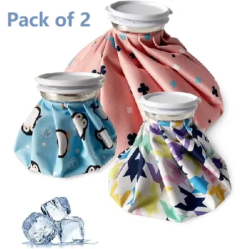 Reusable Ice Cold Pack for Pain Relief, Multicolor, Pack of 2