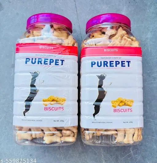 Purepet Dog Biscuit Mutton Flavor 445gm (pack of 2) __100% Nutritional Food For all Breeds.