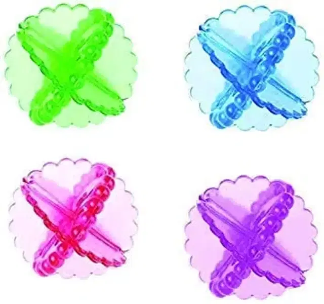Washer Dry Laundry Balls, Multicolour, Pack of 4