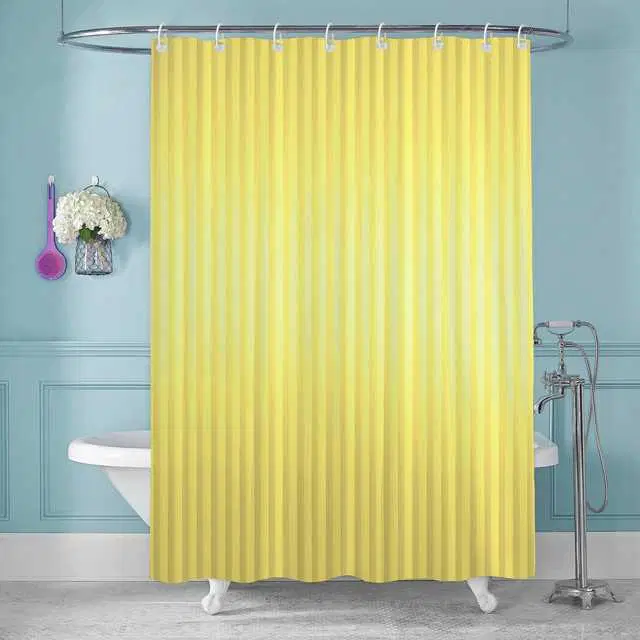 E-Retailer PVC Waterproof Shower Curtain, Yellow, 84X54 Inches, SPM-24