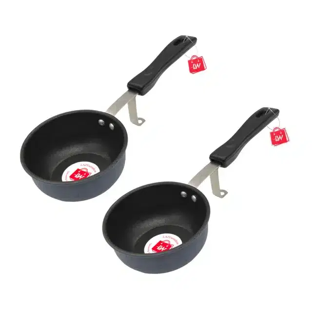 Non-Stick Tadka Pan, Pack of 2, Black, 250 ml