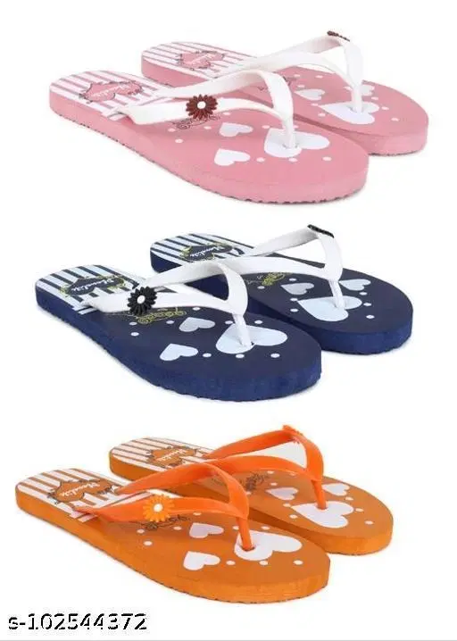 Slippers for Women, Multicolour, Pack of 3 (5)