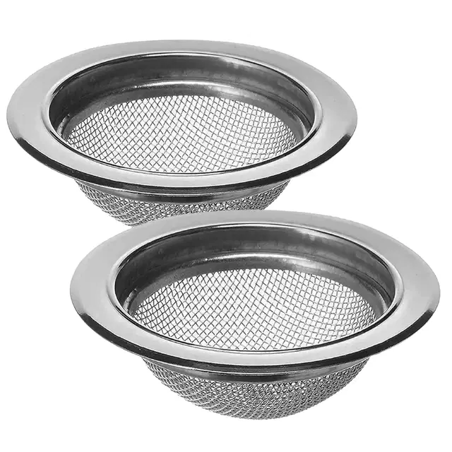 REALISTIC AIRCOOL Stainless Steel Sink Strainer Kitchen Drain Basin Basket Filter Stopper Drainer/Jali, Pack of 2)