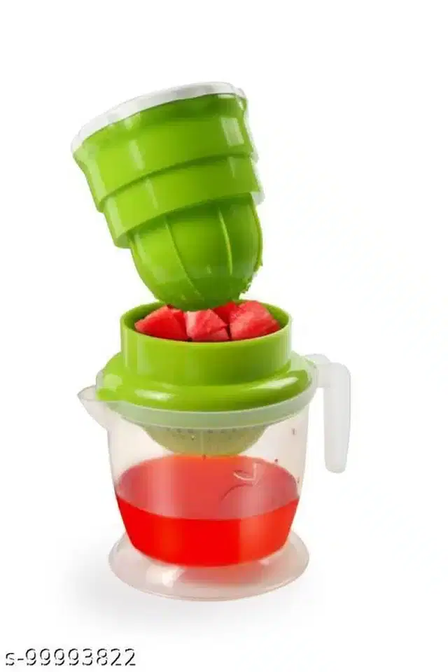 Plastic Hand Press Juicer, Green