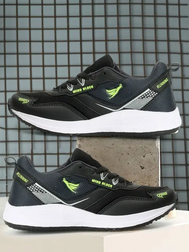 Blacktown Sports Shoes for Men, Black & Green (9)