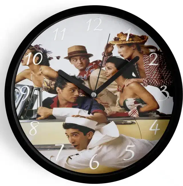 Analog Wall Clock for Home, Multicolor, 7 Inches